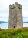 Kildavnet Castle, 15th-century Irish rectangular tower house Royalty Free Stock Photo